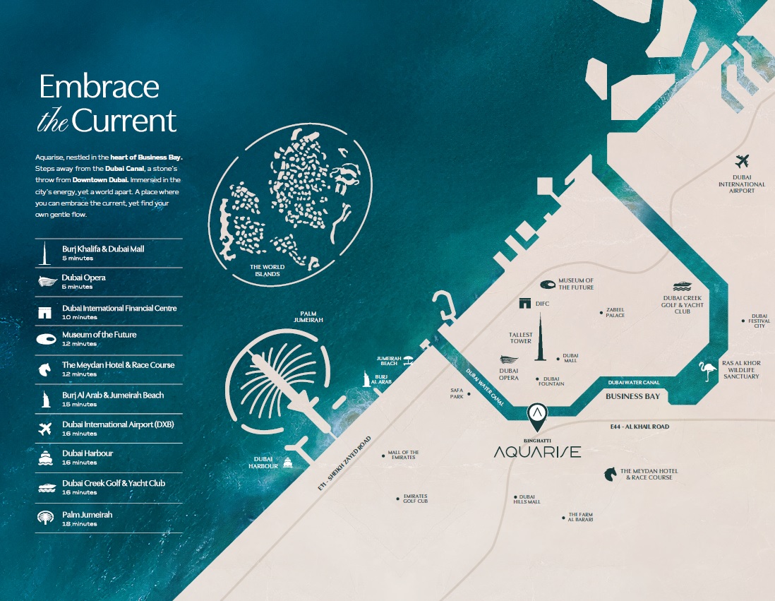 Binghatti Aquarise Location Image