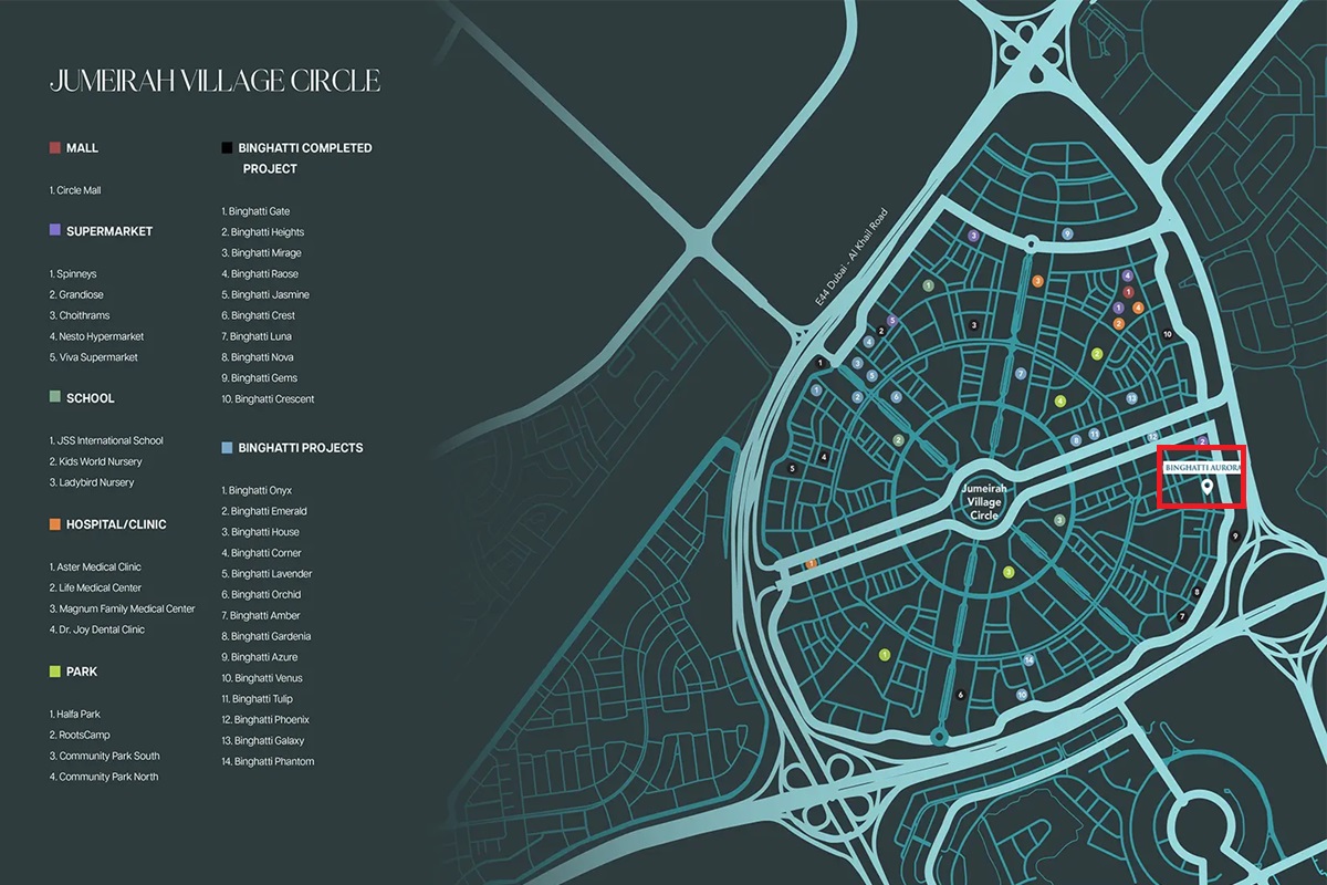 Binghatti Aurora Location Image