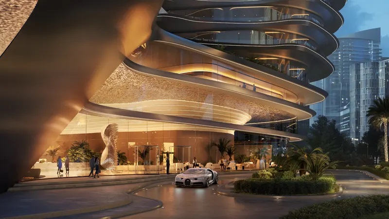 Binghatti Bugatti Residences Entrance View