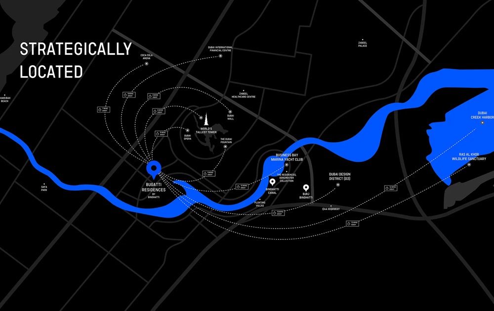 Binghatti Bugatti Residences Location Image