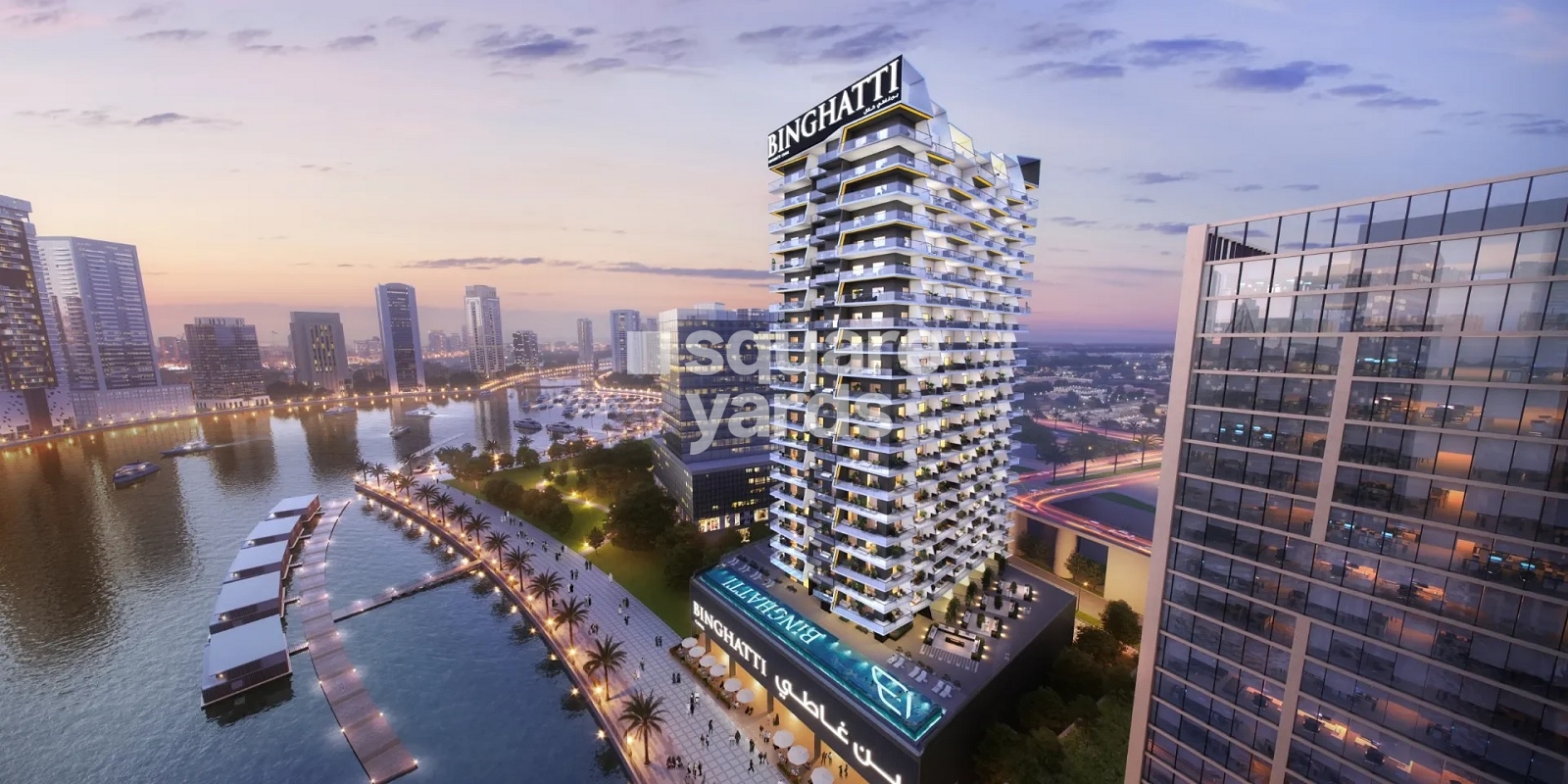 Binghatti Canal Apartments Tower View