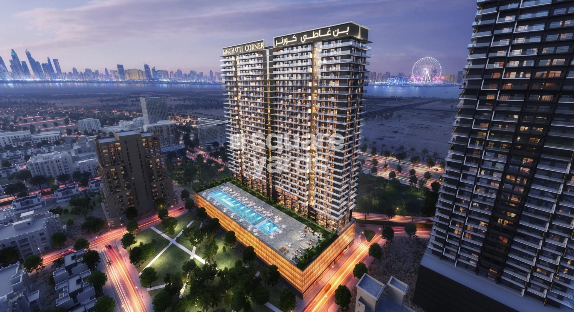 Binghatti Corner Apartments Tower View