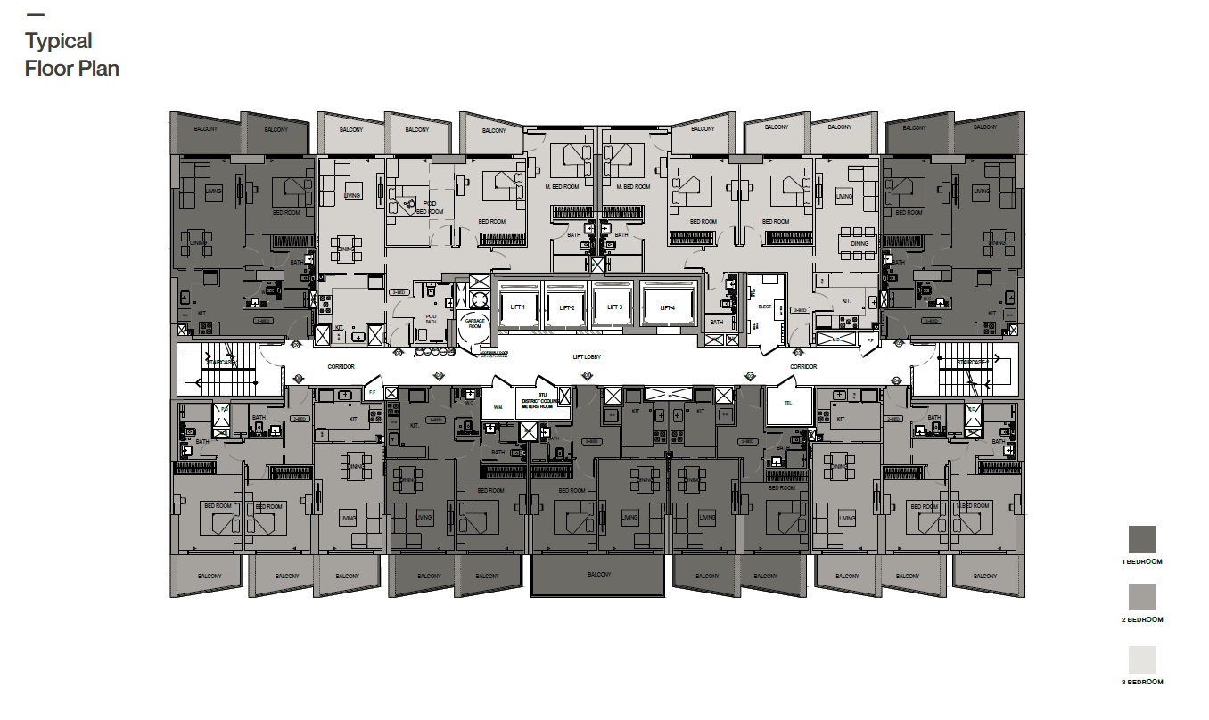 Binghatti Crest Floor Plans