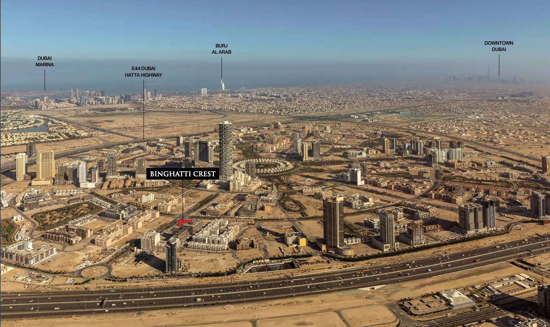 Binghatti Crest Location Image