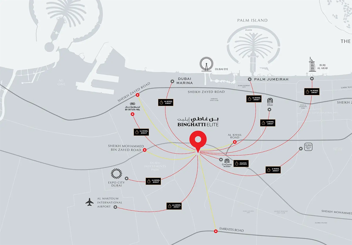 Binghatti Elite Location Image