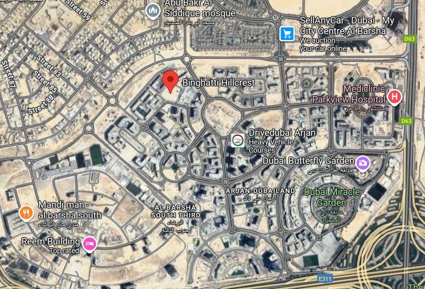 Binghatti Hillcrest Location Image