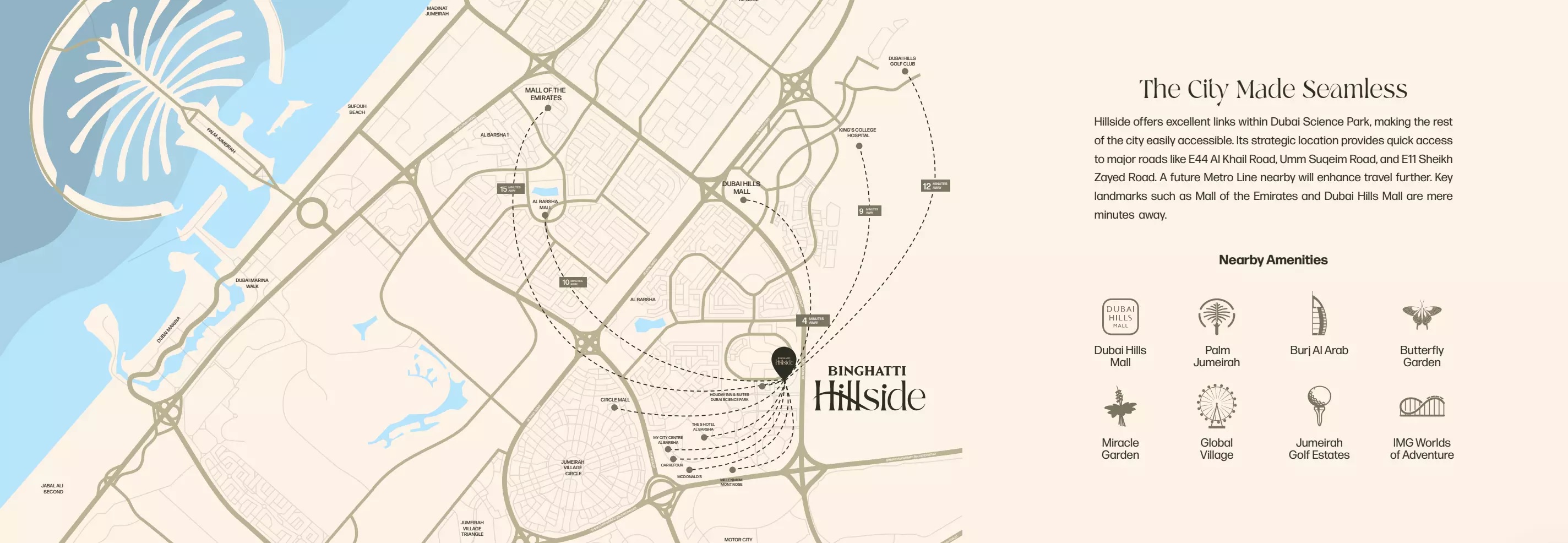 Binghatti Hillside Location Image