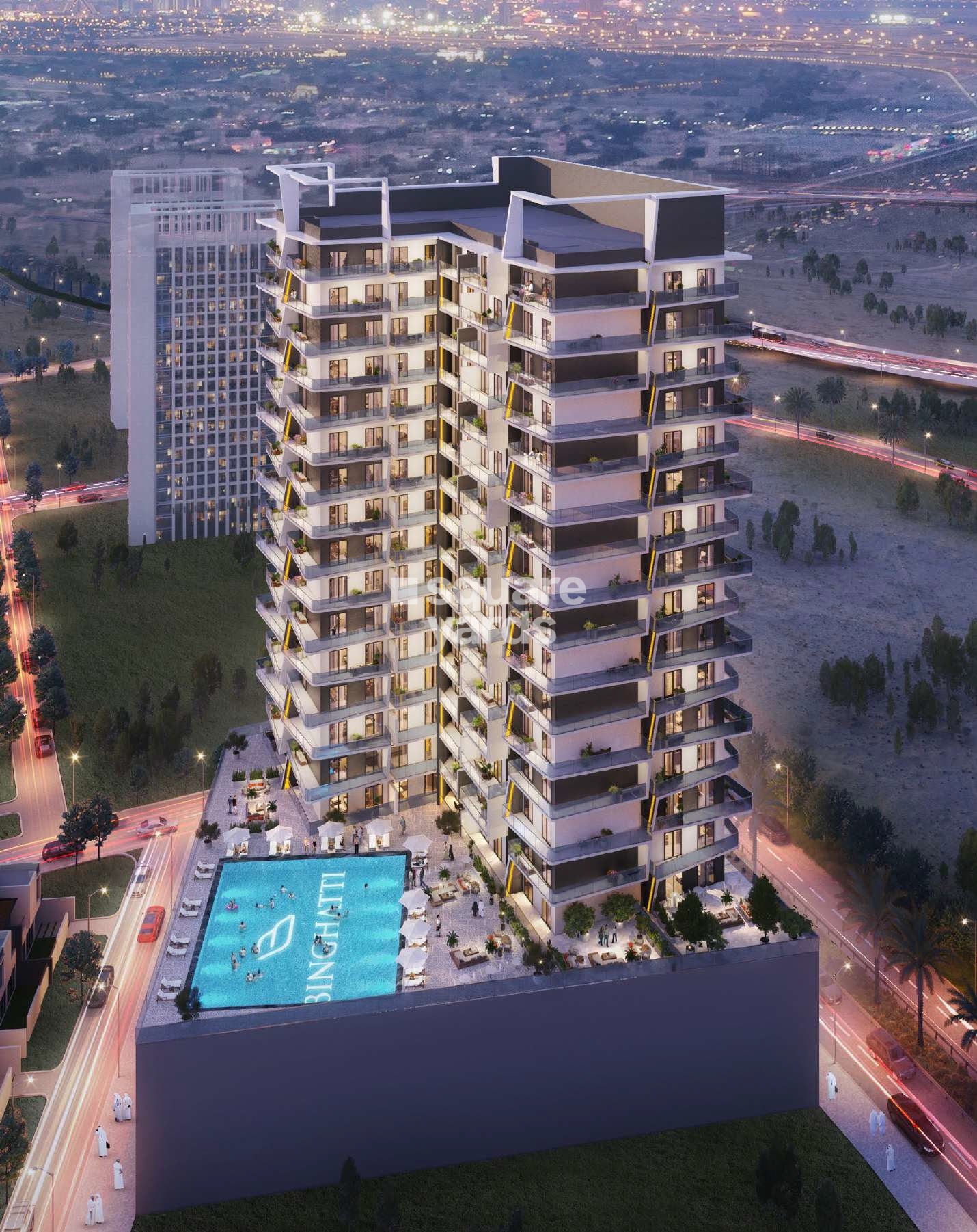 Binghatti Luna Tower View