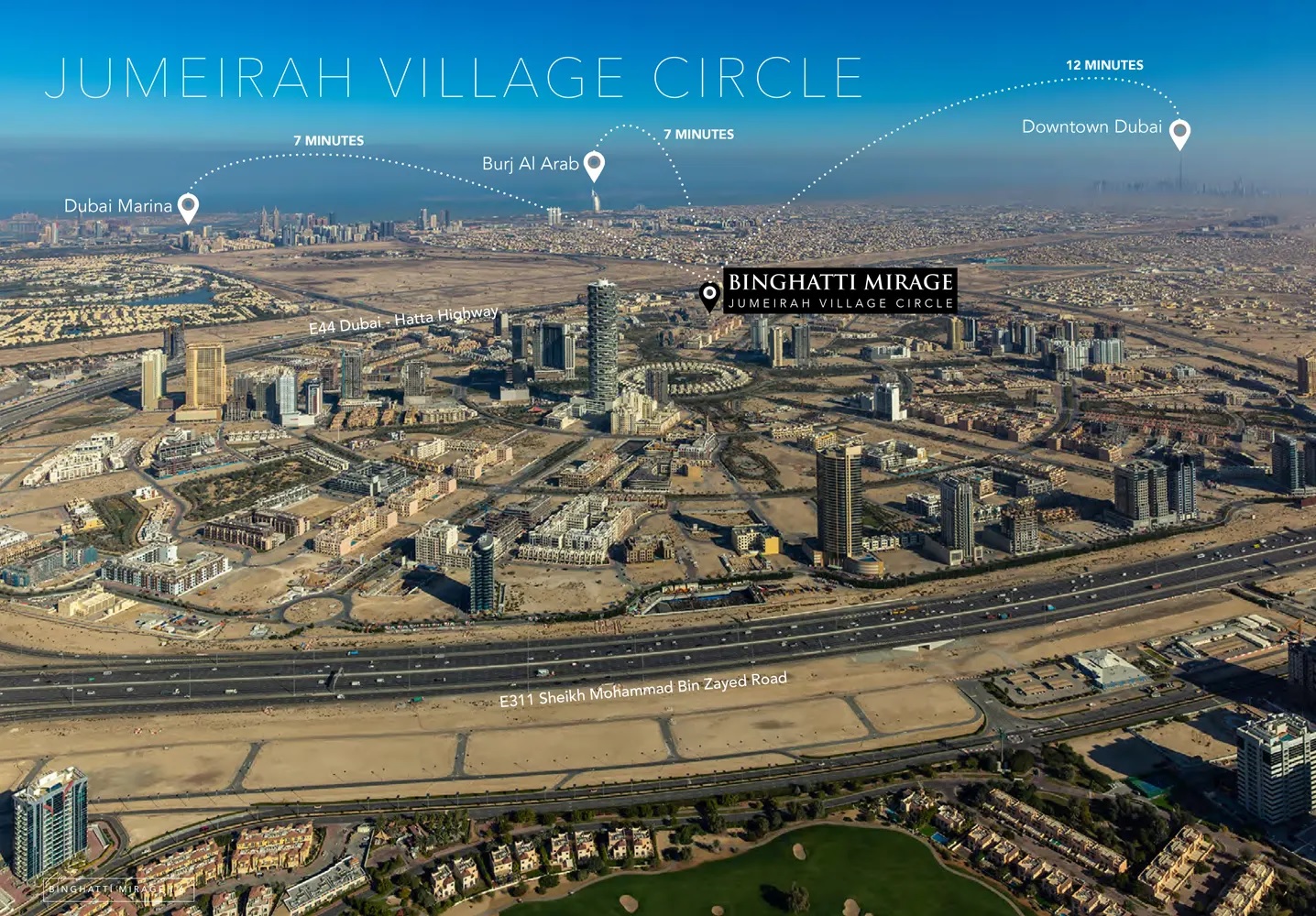 Binghatti Mirage Location Image