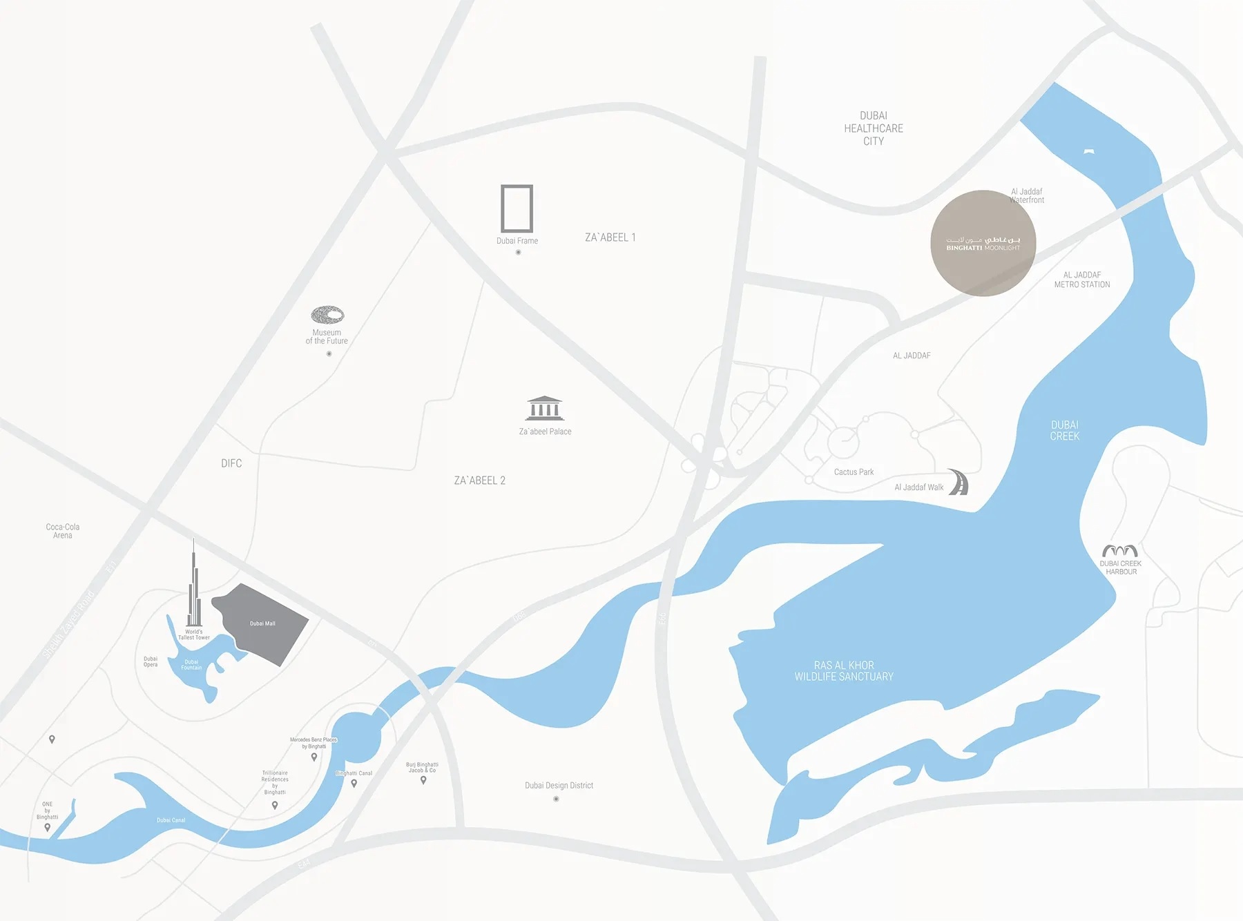 Binghatti Moonlight Location Image