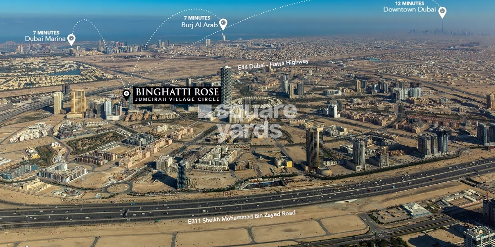 Binghatti Rose Location Image