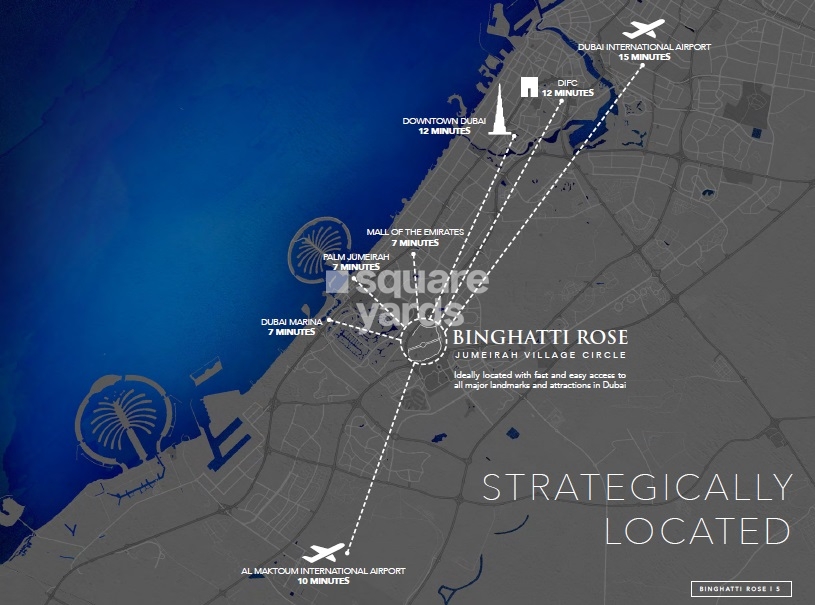 Binghatti Rose Location Image