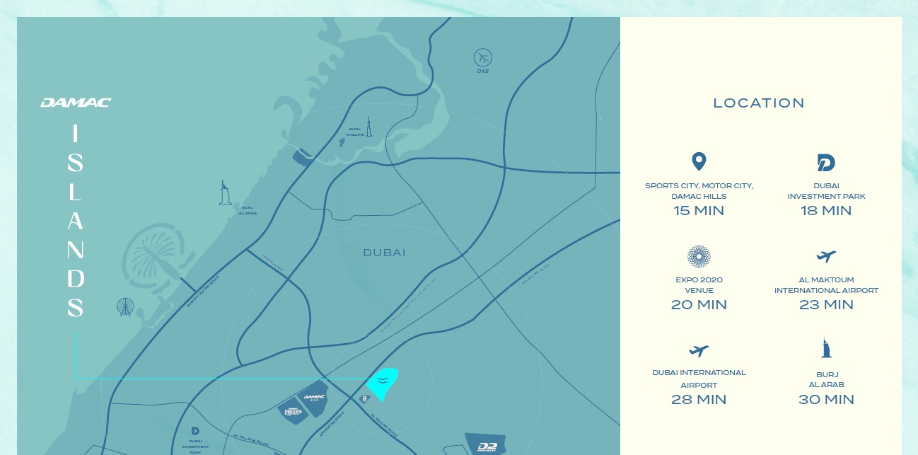 Damac Bali Location Image