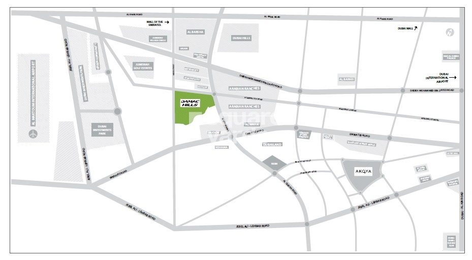 Damac Canvas Premium Plots Location Image