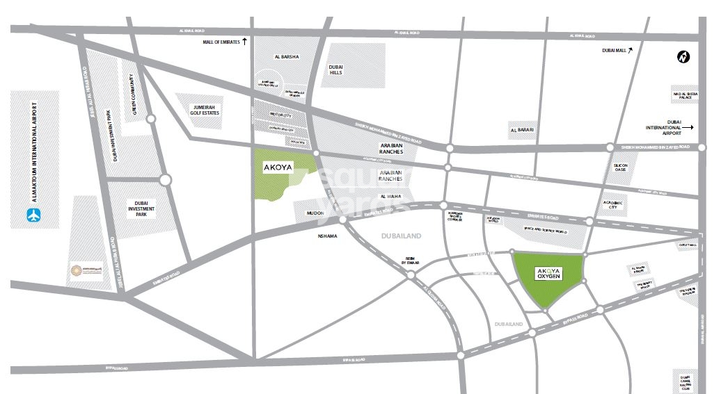 Damac Cascades Location Image