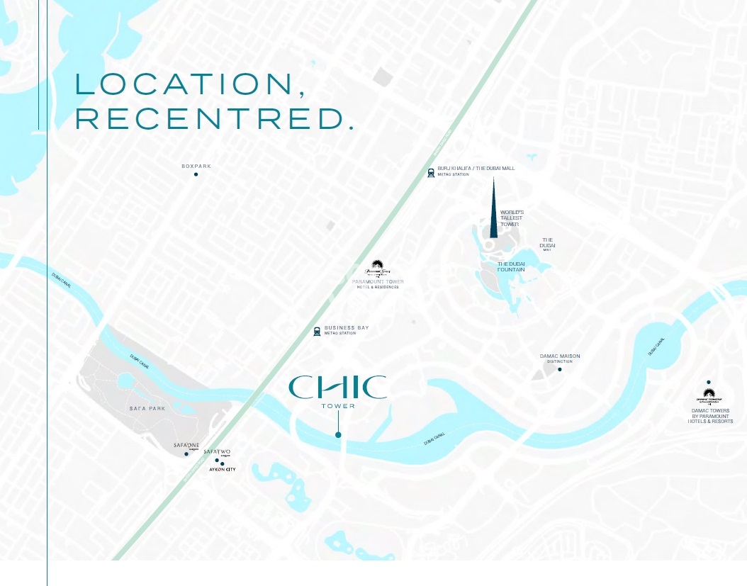 Damac Chic Tower Location Image