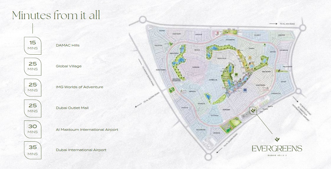 Damac Evergreens Master Plan Image