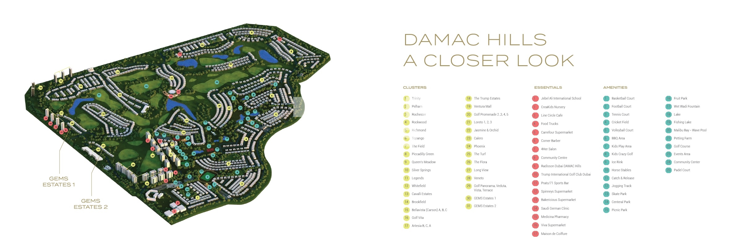 Damac Gems Estate Master Plan Image