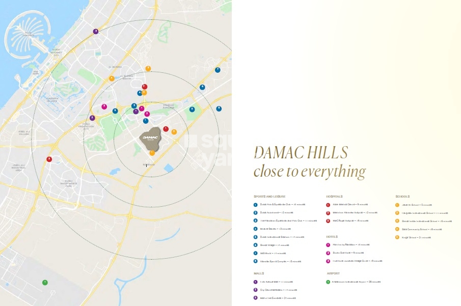 Damac Golf Greens Location Image