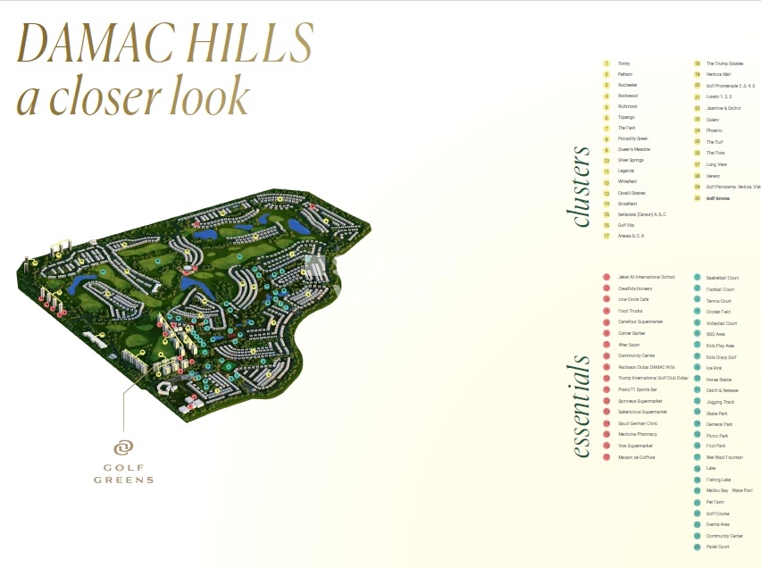 Damac Golf Greens Master Plan Image