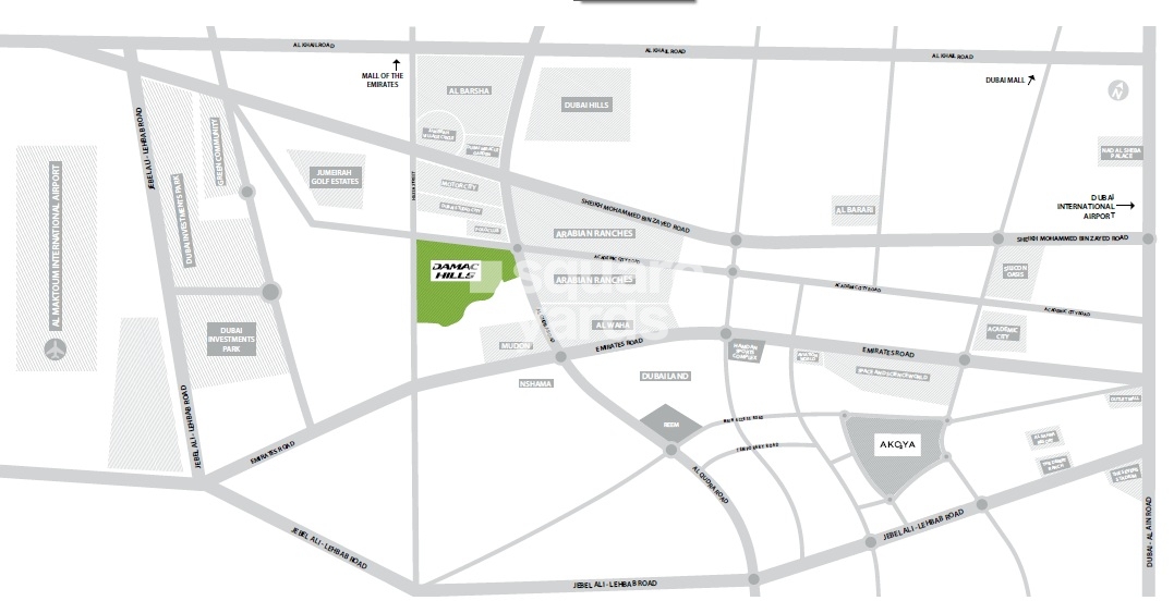 Damac Golf Vita Location Image