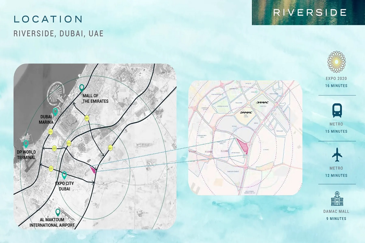 Damac Green Vein Location Image