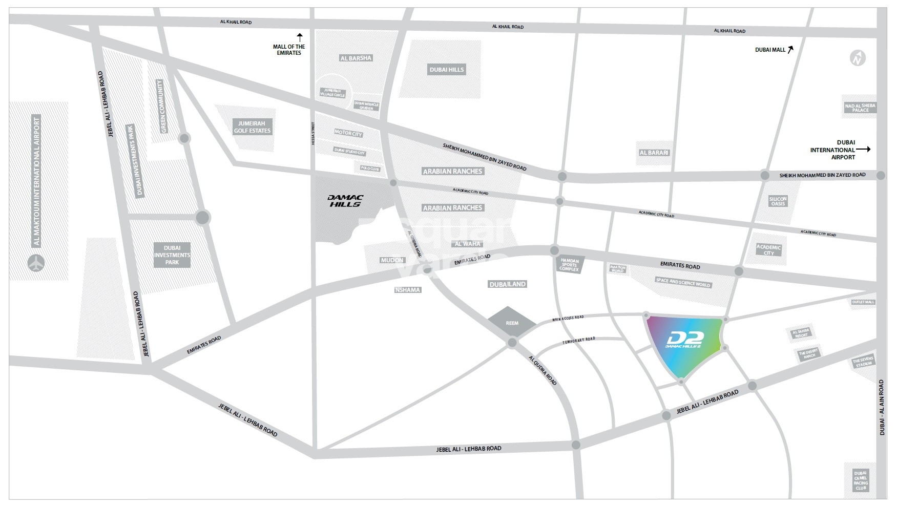 Damac Hills 2 Location Image