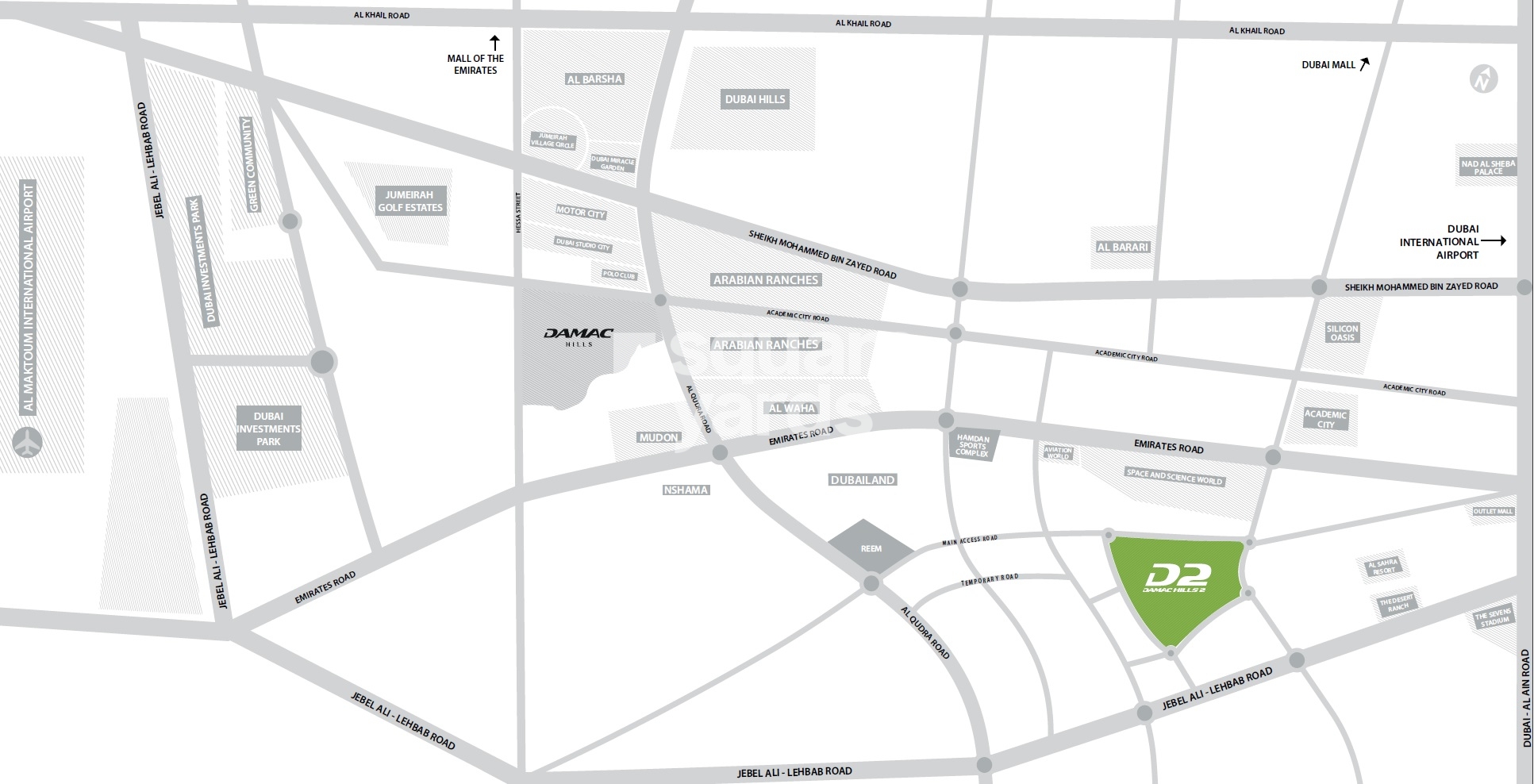 Damac Hills Eterno Location Image