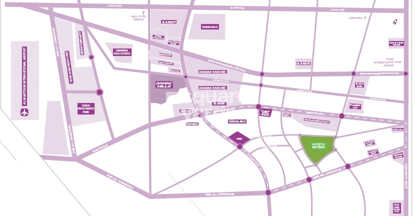 Damac Just Cavalli Location Image