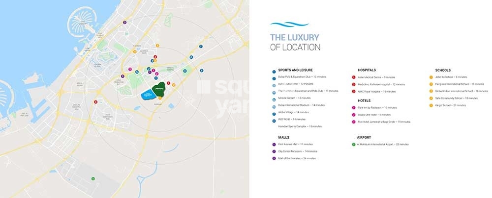 Damac Lagoons Ibiza Location Image