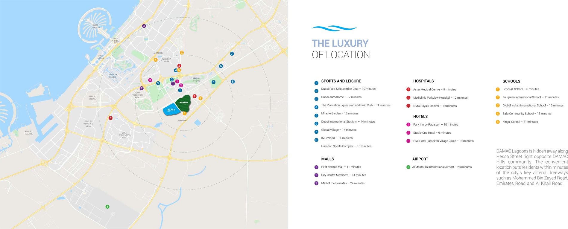 Damac Lagoons Mykonos Location Image