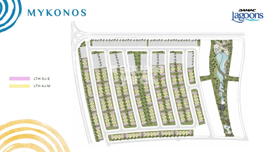 Damac Lagoons Mykonos Master Plan Image