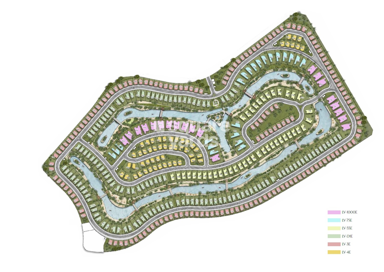 DAMAC Lagoons Venice Master Plan Image