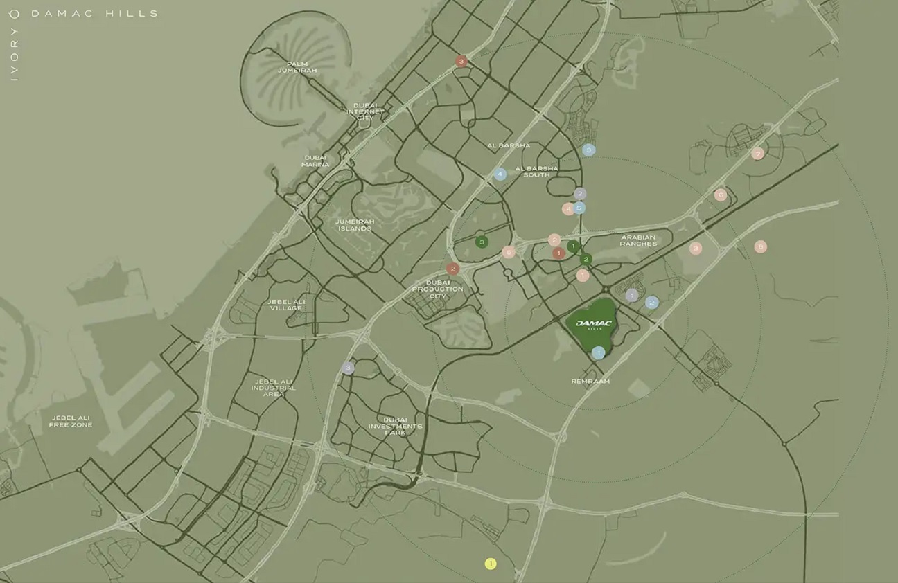 Damac lvory Location Image