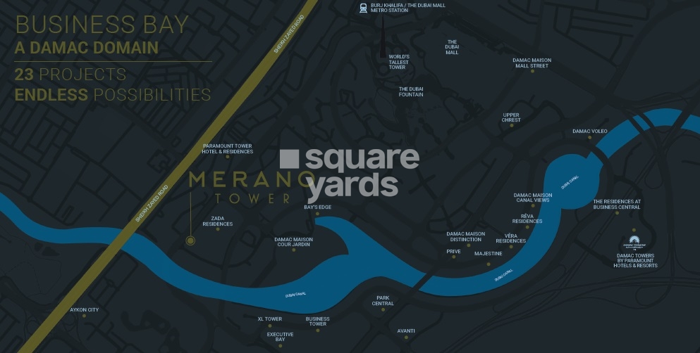 Damac Merano Tower Location Image