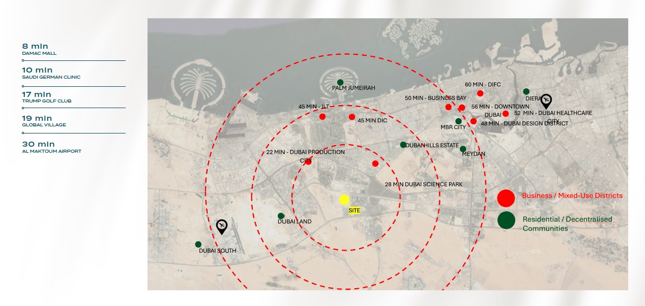 Damac Piazza Roma Location Image