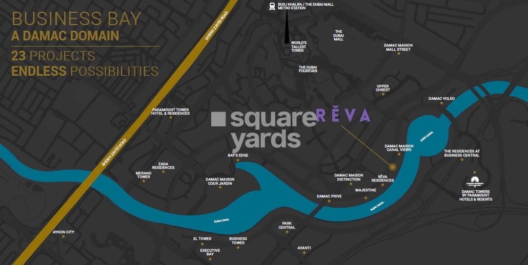 Damac Reva Residences Location Image