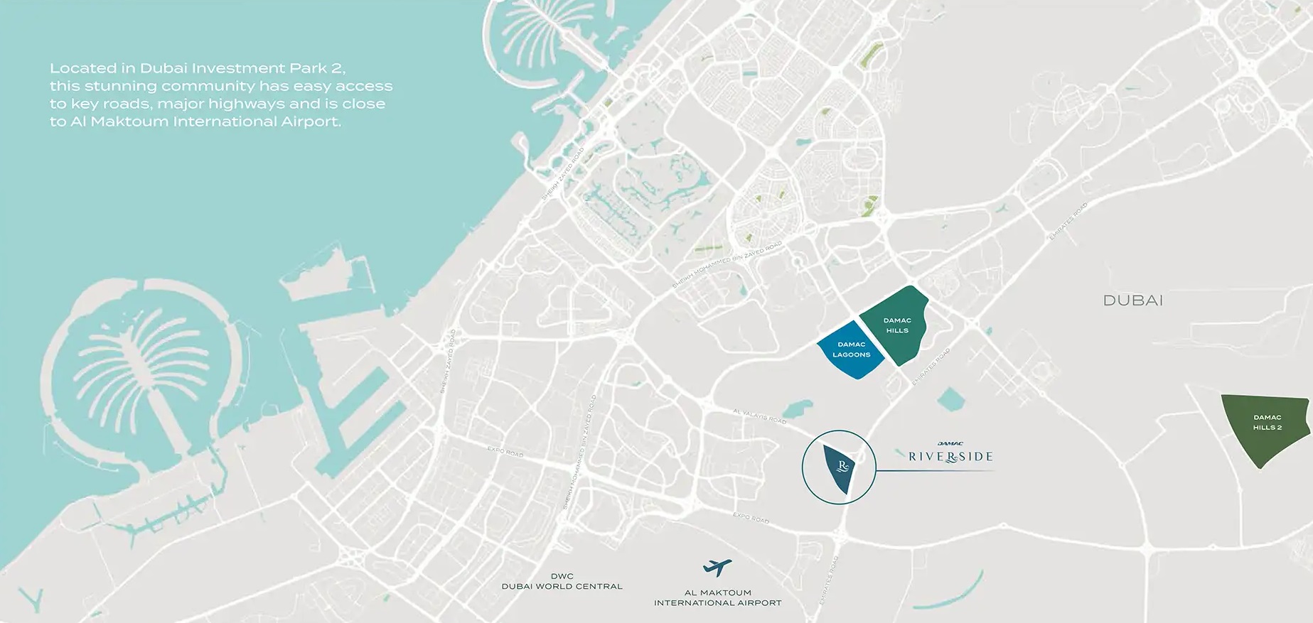 Damac Riverside IVY Location Image