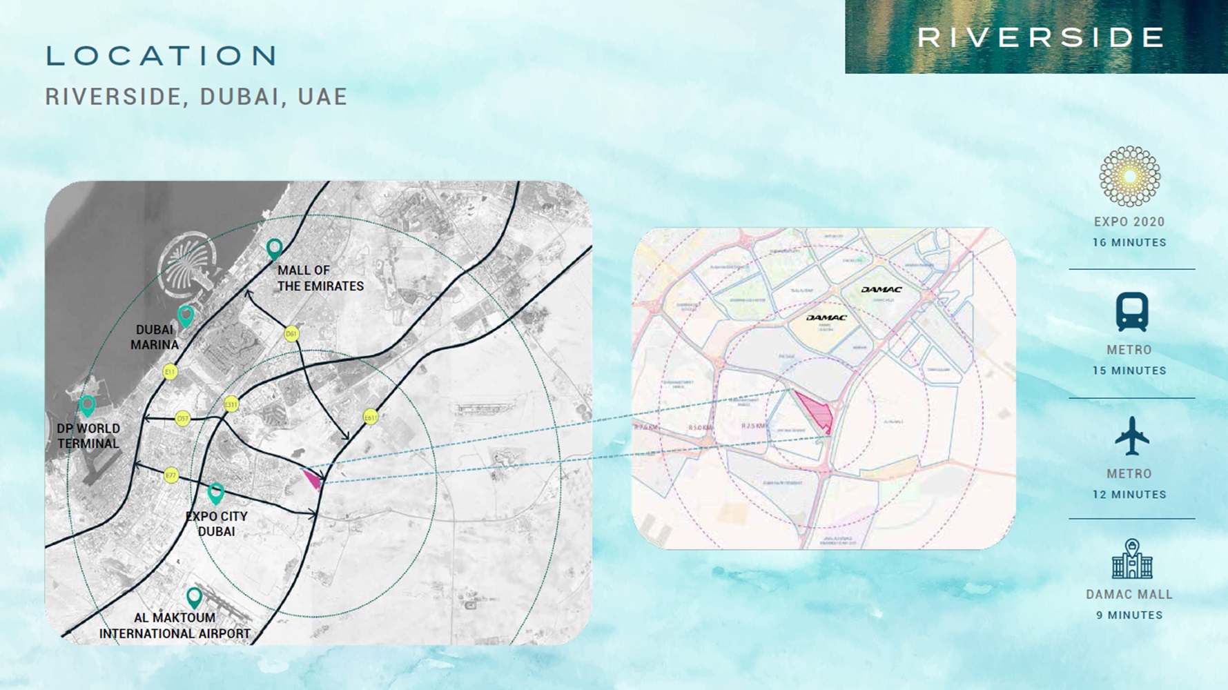 Damac Riverside Location Image