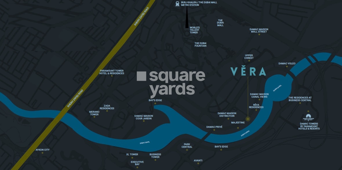 Damac Vera Residences Location Image