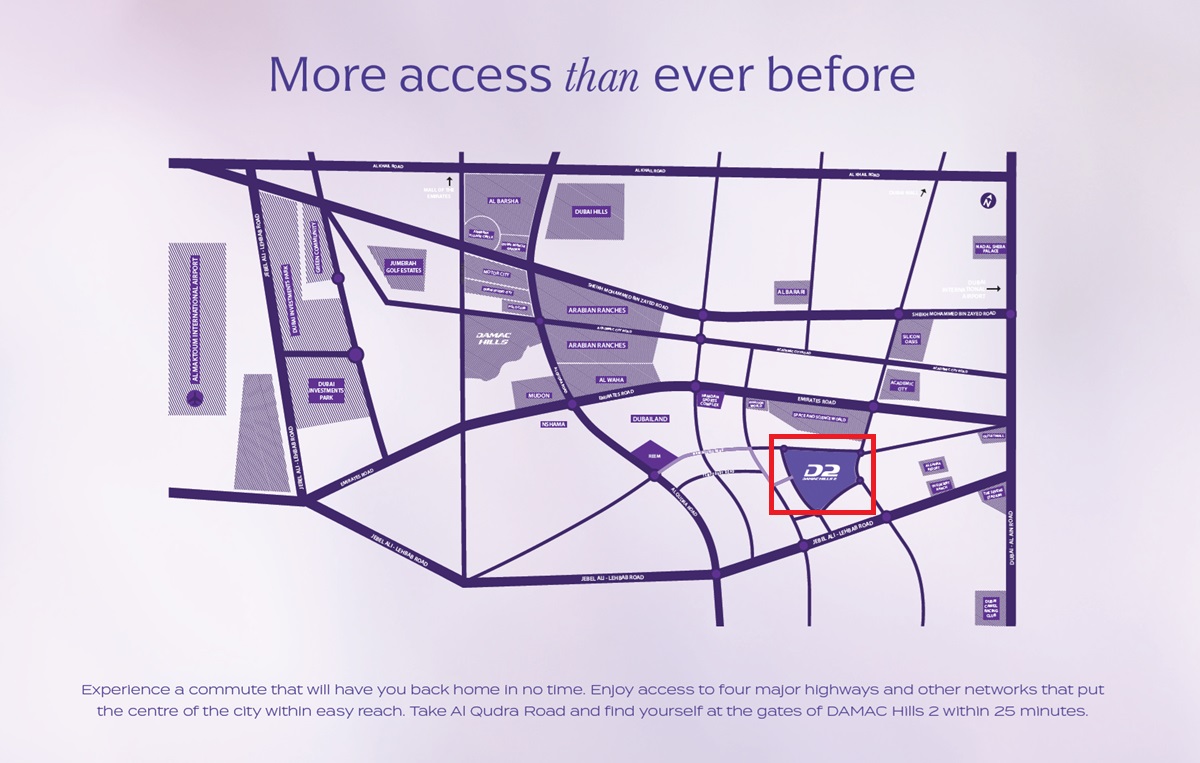 Damac Violet 3 Location Image