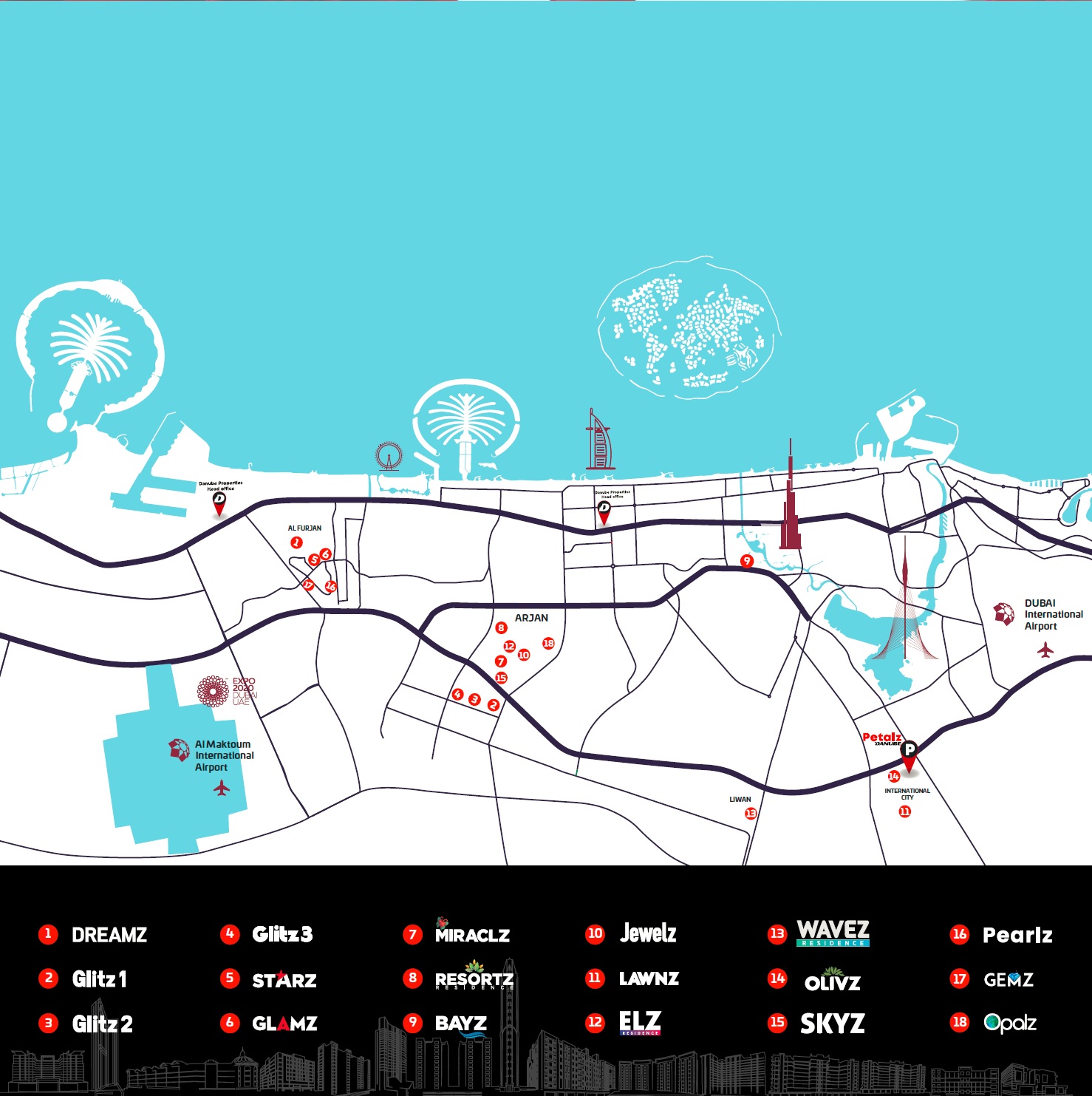 Danube Petalz Apartments Location Image