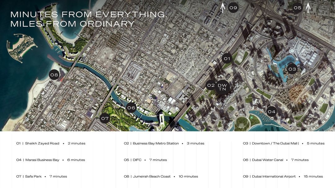 Deyaar DWTN Residences Location Image