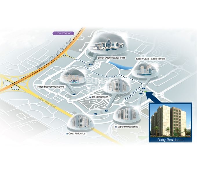 Deyaar Ruby Residence Location Image