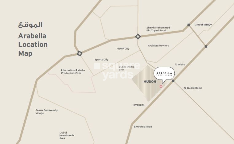 DPG Arabella Mudon Townhouse Location Image