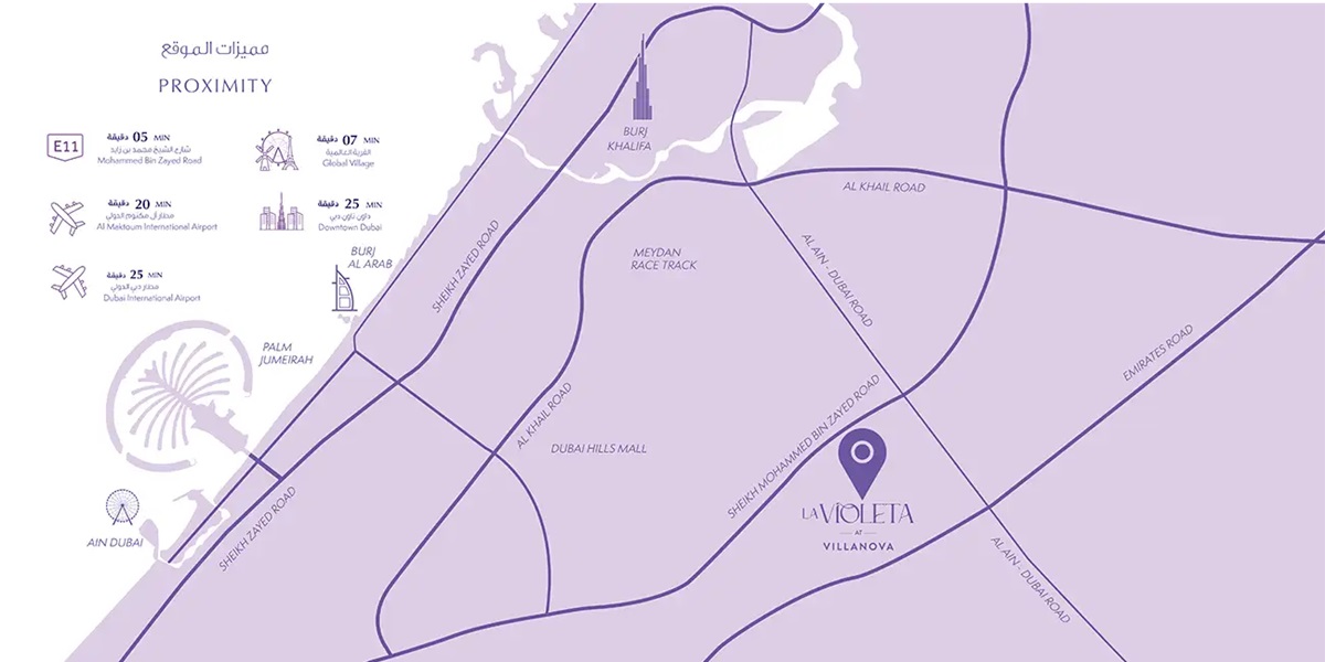 Dubai La Violeta 2 Location Image