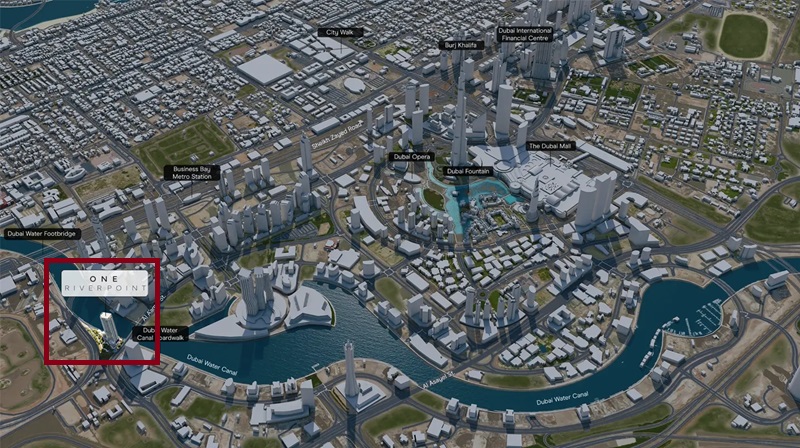 Ellington One River Point Location Image