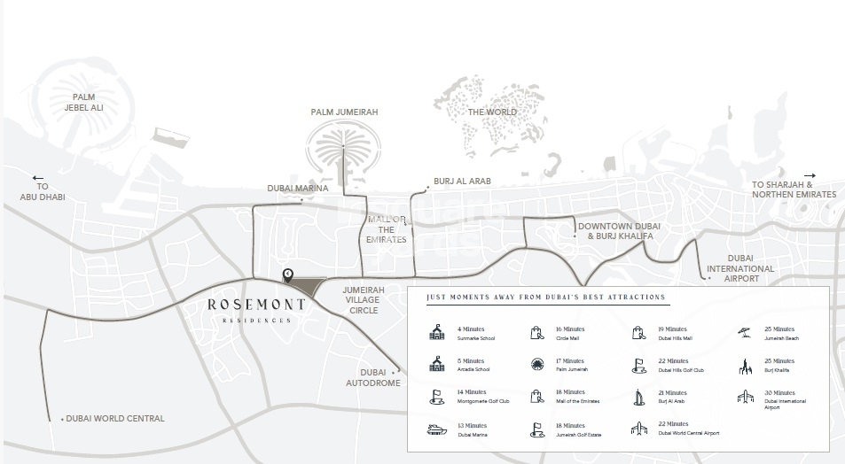 Ellington Rosemont Residences Location Image