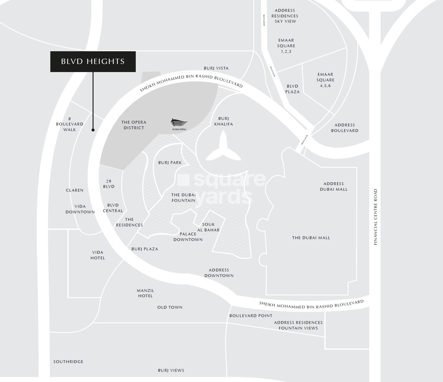 Emaar BLVD Heights Location Image