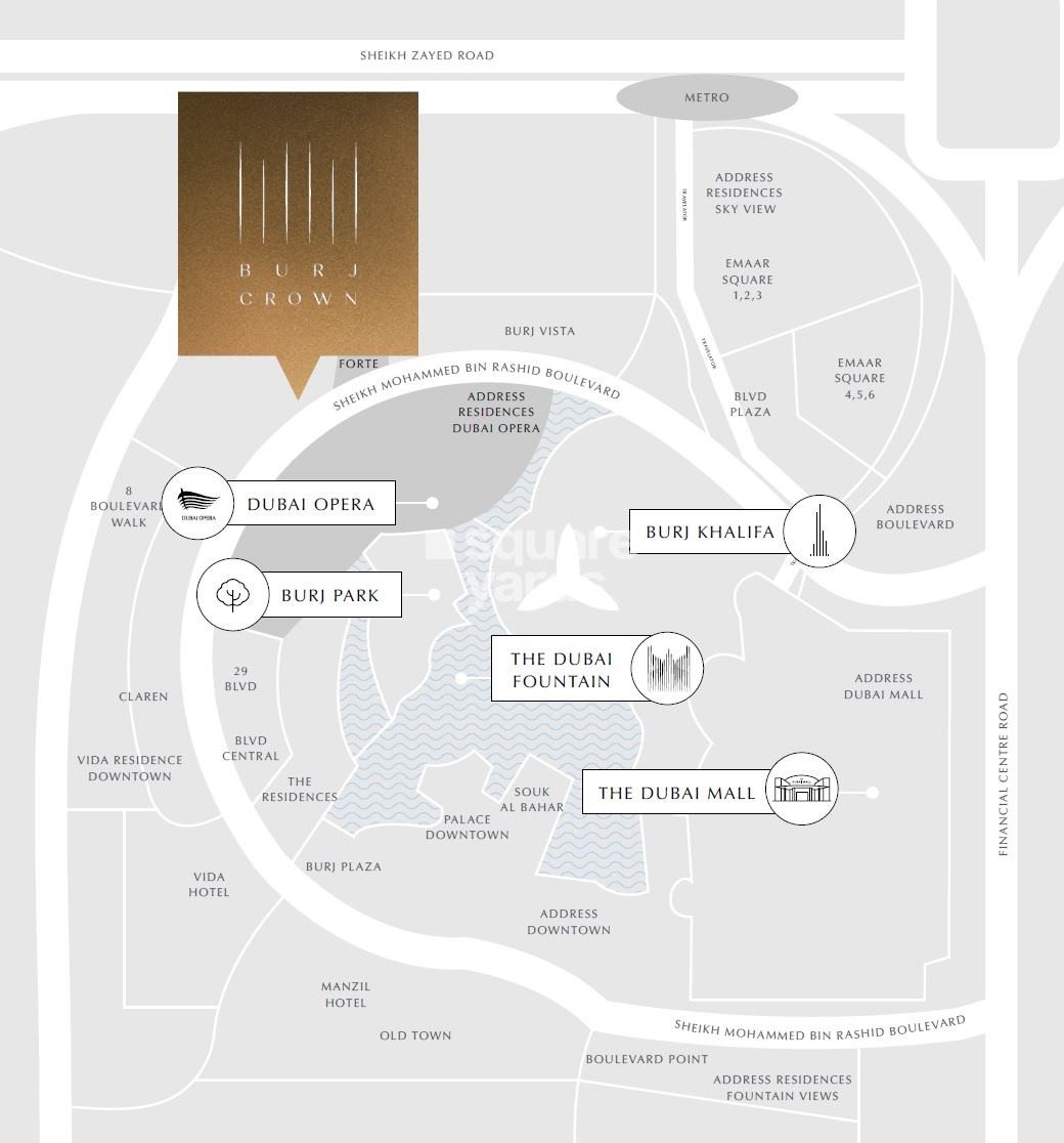 Emaar Burj Crown Location Image